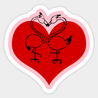 Swan Love Couple Sticker